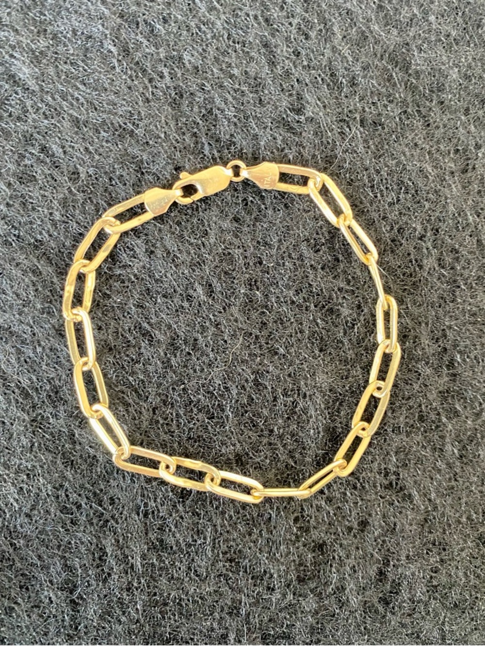 14K Gold Paperclip Chain Bracelet - Women's Jewelry-price is firm.